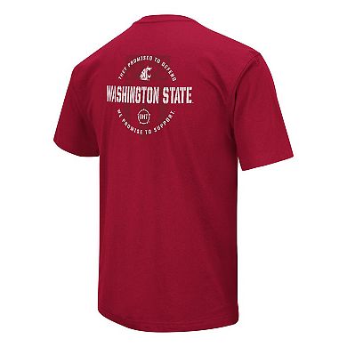 Men's Colosseum Crimson Washington State Cougars OHT Military Appreciation T-Shirt