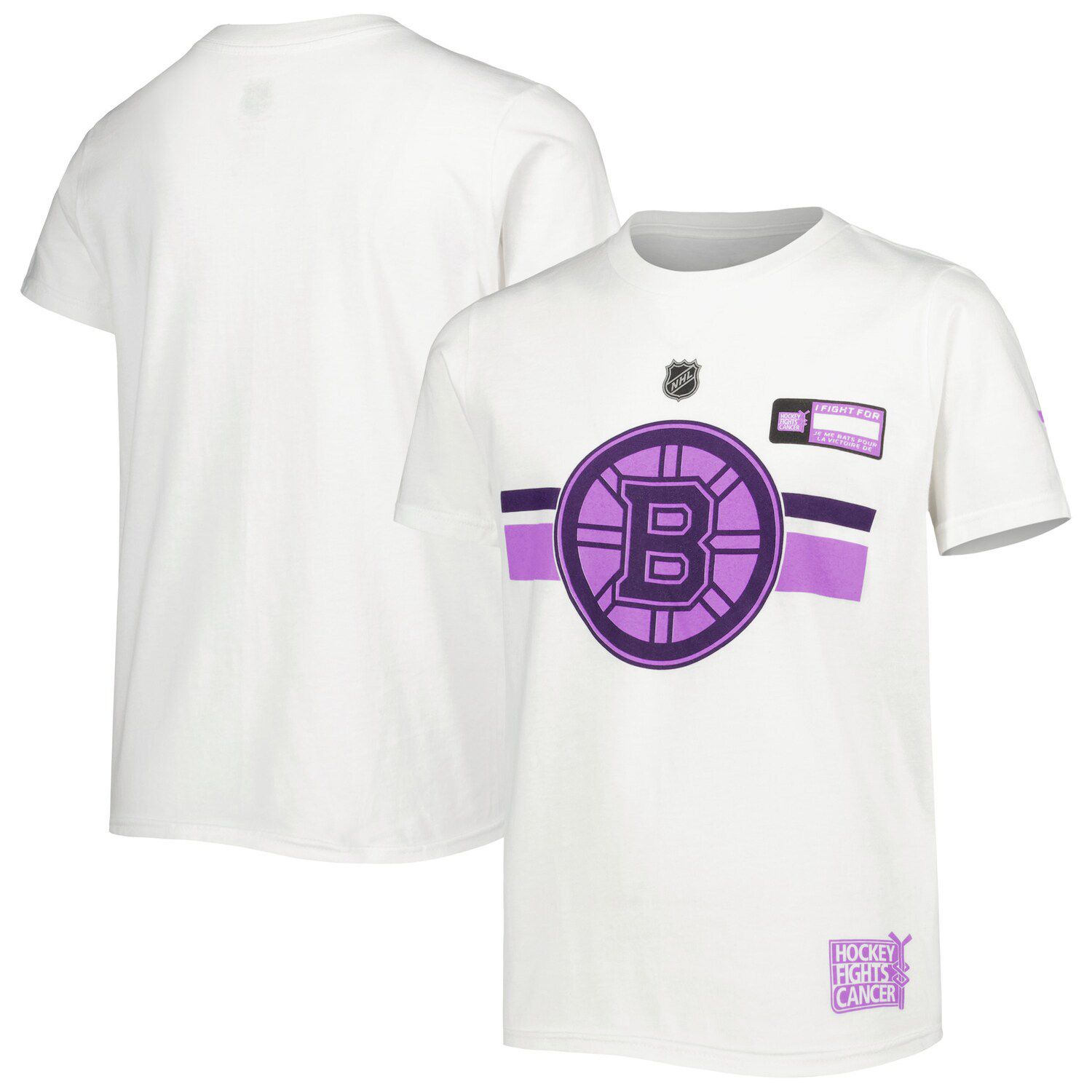 Men's Fanatics Branded White/Purple Washington Capitals 2021 Hockey Fights  Cancer Performance T-Shirt