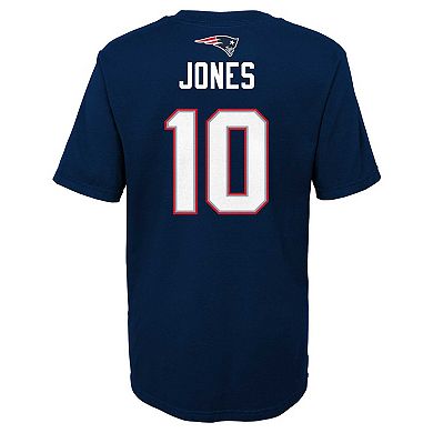 Preschool Mac Jones Navy New England Patriots Mainliner Player Name & Number T-Shirt