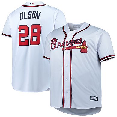 Men's Matt Olson White Atlanta Braves Big & Tall Replica Player Jersey