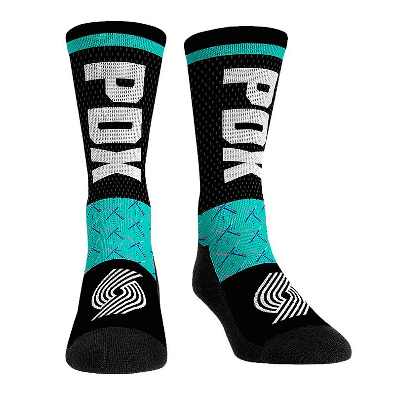 Rock Em Socks Portland Trail Blazers 2022/23 City Edition Crew Socks, Adult