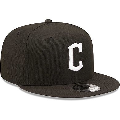 Men's New Era Black Cleveland Guardians Team 9FIFTY Snapback Hat