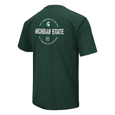 Men's Colosseum Green Michigan State Spartans OHT Military Appreciation T-Shirt