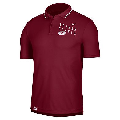 Men's Nike Crimson Oklahoma Sooners Wordmark Performance Polo