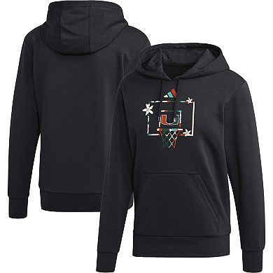 Men's adidas Black Miami Hurricanes Honoring Black Excellence Pullover Hoodie