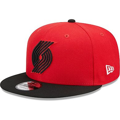 Men's New Era Red/Black Portland Trail Blazers Jersey Hook Statement Edition 9FIFTY Snapback Hat