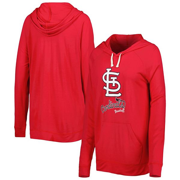 Women's Touch Red St. Louis Cardinals Pre-Game Raglan Pullover Hoodie
