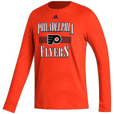 Men's adidas Burnt Orange Philadelphia Flyers Reverse Retro 2.0 Fresh Playmaker Long Sleeve T-Shirt