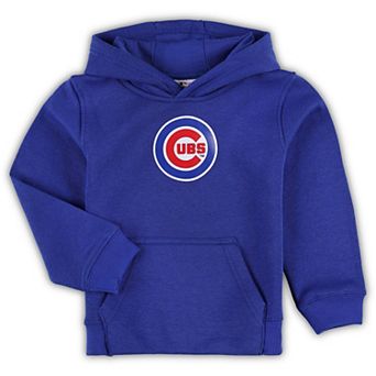 Toddler Royal Chicago Cubs Team Primary Logo Fleece Pullover Hoodie