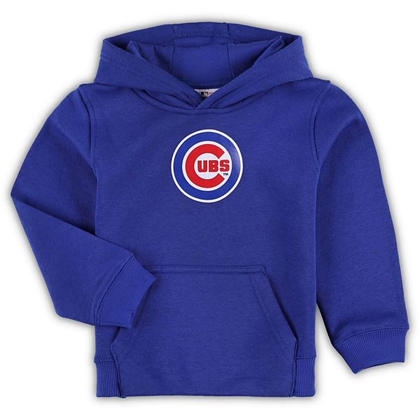 Youth Royal Chicago Cubs Cooperstown Collection Retro Logo Pullover Hoodie