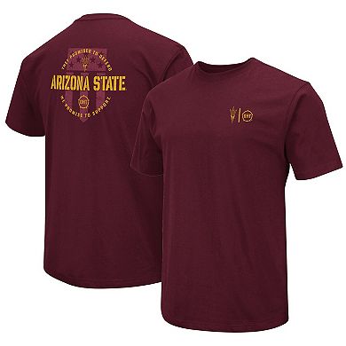 Men's Colosseum Maroon Arizona State Sun Devils OHT Military Appreciation T-Shirt