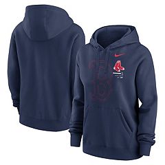 Women's Fanatics Branded Heather Navy/Red Boston Red Sox City Ties Hoodie Full-Zip Sweatshirt