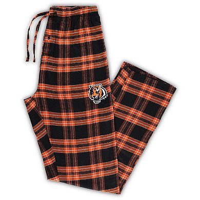 Men's Concepts Sport Black/Orange Cincinnati Bengals Big and Tall Ultimate Flannel Pajama Pants