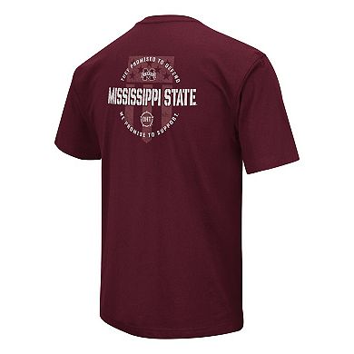 Men's Colosseum Maroon Mississippi State Bulldogs OHT Military Appreciation T-Shirt