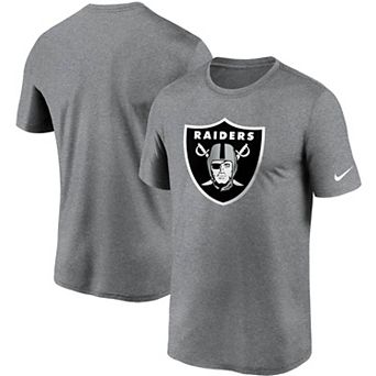 Men's Nike Heathered Charcoal Las Vegas Raiders Logo Essential Legend Performance T-Shirt