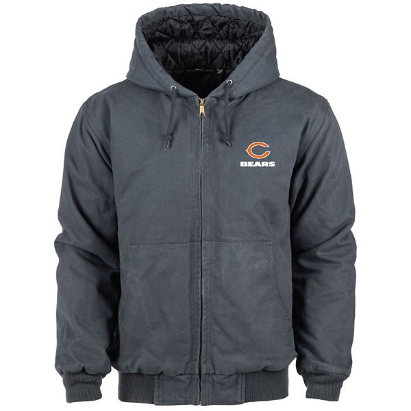 Men's Dunbrooke Charcoal Chicago Bears Big & Tall Dakota Canvas Hoodie ...