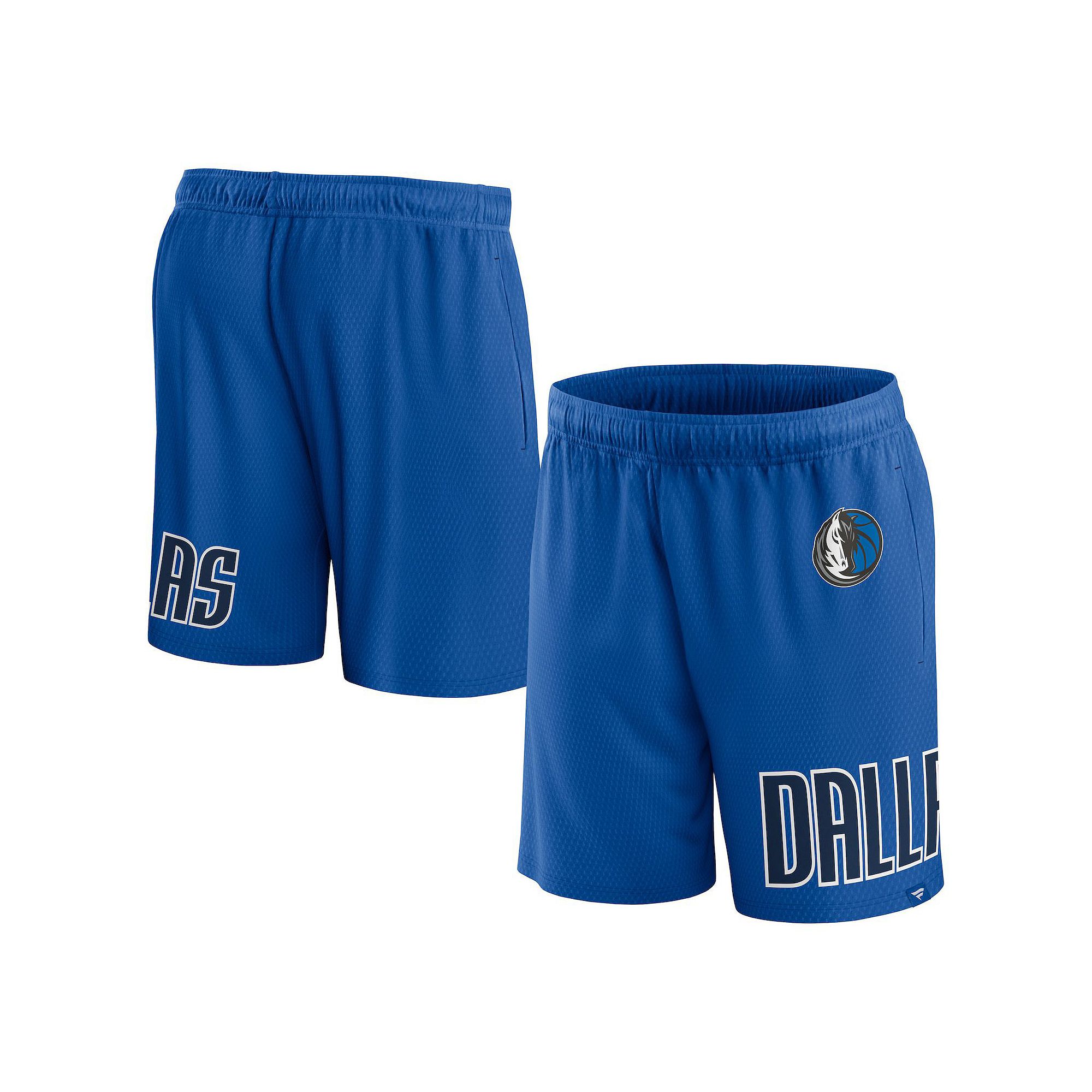 Mens Fanatics Branded Royal Dallas Mavericks Free Throw Mesh Shorts, Size: