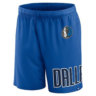 Men's Fanatics Branded Royal Dallas Mavericks Free Throw Mesh Shorts