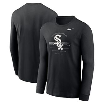 Men's Nike Black Chicago White Sox Over Arch Performance Long Sleeve T-Shirt