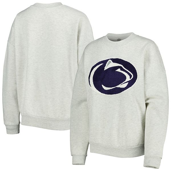 Women's Gameday Couture Navy Penn State Nittany Lions Twice As Nice Faded Dip-Dye Pullover Sweatshirt