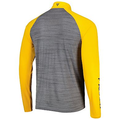 Men's Levelwear Heather Gray San Diego Padres Vandal Raglan Quarter-Zip Top