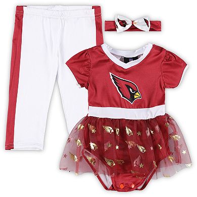 Infant Cardinal/White Arizona Cardinals Tailgate Tutu Game Day Costume Set