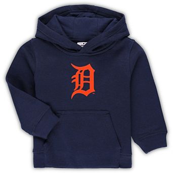 Toddler Navy Detroit Tigers Team Primary Logo Fleece Pullover Hoodie