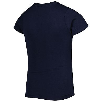 Girls Youth Navy Washington Capitals Mickey Mouse Go Team Go T-Shirt