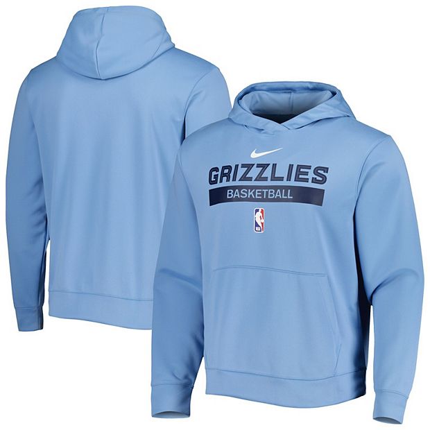 Men's Memphis Grizzlies Nike Light Blue Practice Long Sleeve Performance T- Shirt