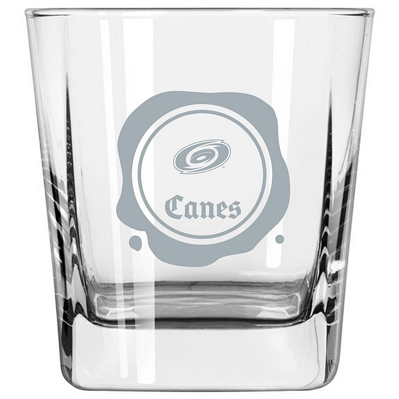 Carolina Hurricanes 14oz. Frost Stamp Old Fashioned Glass, Multicolor
