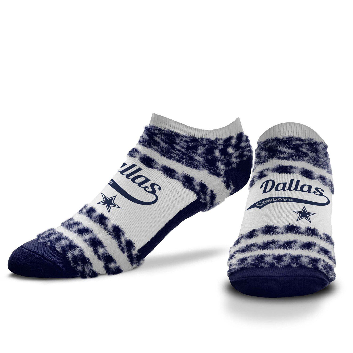 For Bare Feet Youth Dallas Cowboys 4-Stripe Deuce Crew Socks