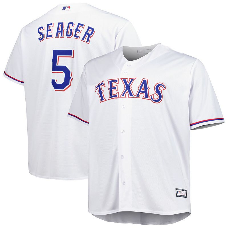Mens Corey Seager White Texas Rangers Big & Tall Replica Player Jersey, Si