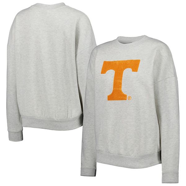 Women's Gameday Couture Gray Cleveland Browns Coin Toss Faded French Terry  Pullover Sweatshirt