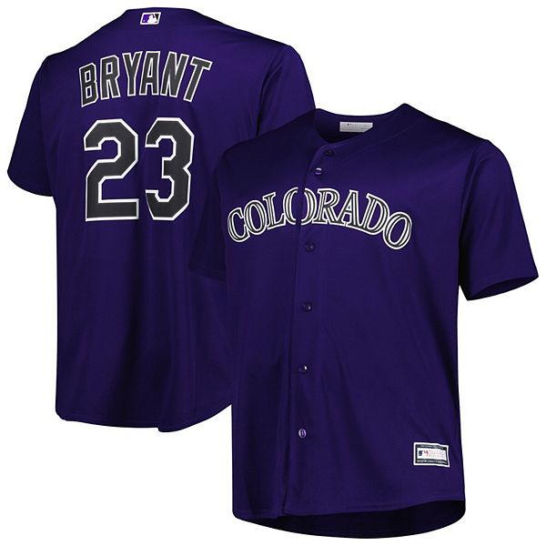 Men s Kris Bryant Purple Colorado Rockies Big Tall Replica Player Jersey