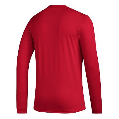 Men's adidas Red Chicago Fire Club DNA Long Sleeve T-Shirt