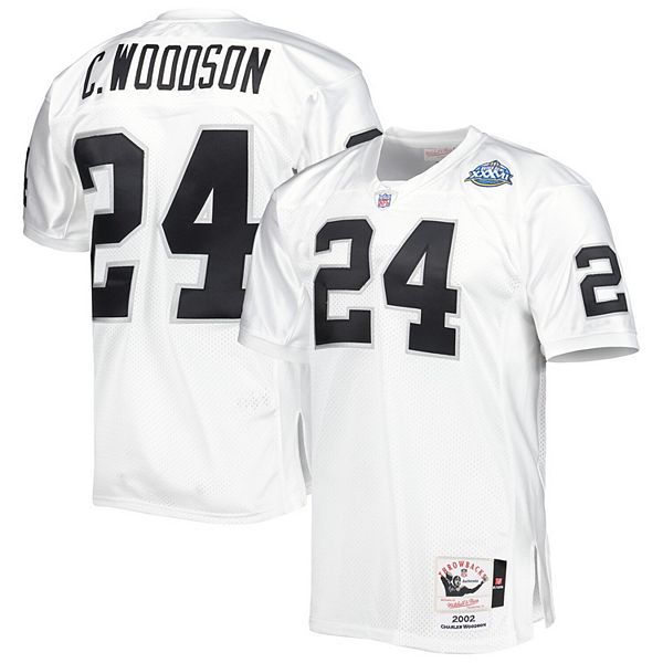 Men's Mitchell & Ness Charles Woodson White Las Vegas Raiders 2002 ...