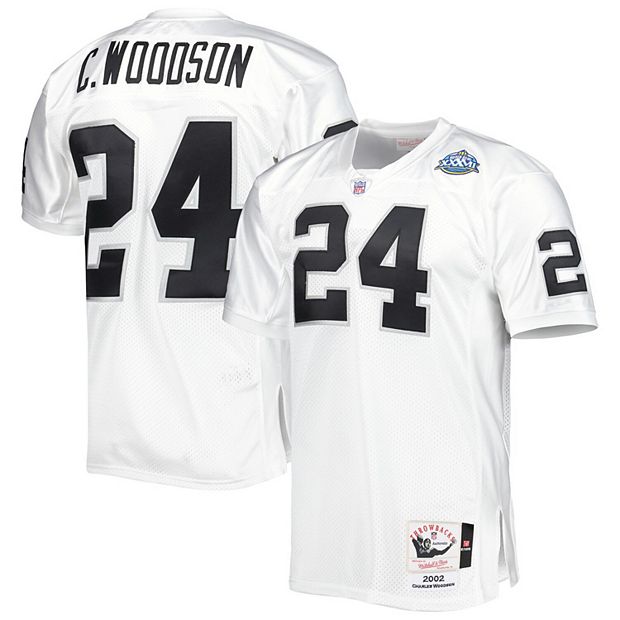 Mitchell & Ness Men's Mitchell & Ness Charles Woodson White Las Vegas  Raiders 2002 Super Bowl XXXVII Authentic Retired Player Jersey