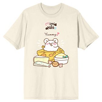 Men's Mimi & Neko Nezu Eating Yum Tee