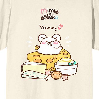Men's Mimi & Neko Nezu Eating Yum Tee