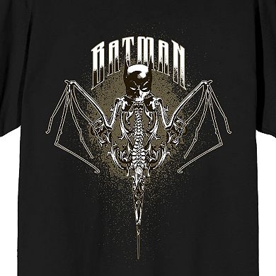 Men's Batman Bat Mask With Skull Long Sleeve Tee