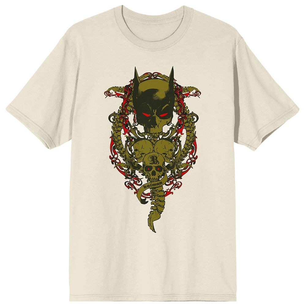 Men's Batman Bat Mask With Skull Tee