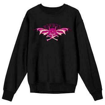 Men's Batman Bat Mask CrossBones Long Sleeve Tee