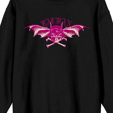 Men's Batman Bat Mask CrossBones Long Sleeve Tee