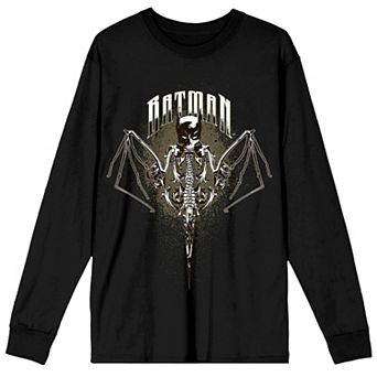 Men's Batman Gothic Bat Mask With Bat Long Sleeve Tee