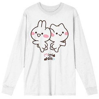 Men's Mimi & Neko Rabbit Ear Cat Long Sleeve Tee