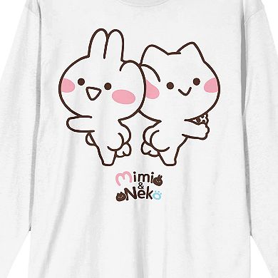Men's Mimi & Neko Rabbit Ear Cat Long Sleeve Tee