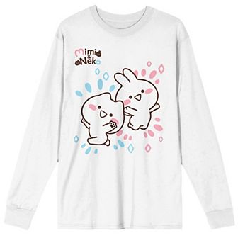 Men's Mimi & Neko Rabbit And Cat Long Sleeve Tee
