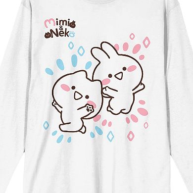 Men's Mimi & Neko Rabbit And Cat Long Sleeve Tee