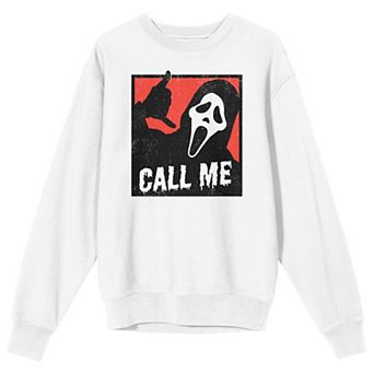 Men's Ghostface Call Me White Sweatshirt