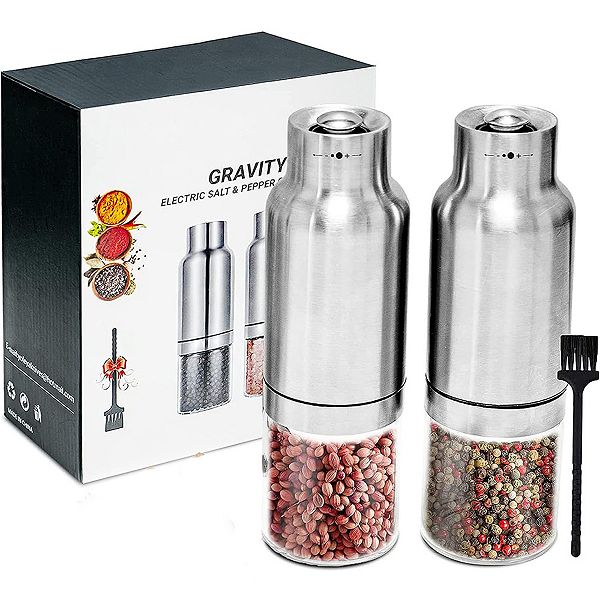 Dropship Gravity Electric Pepper And Salt Grinder Set; Adjustable
